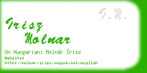 irisz molnar business card