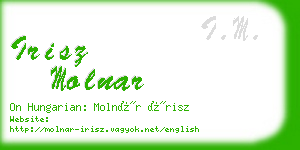 irisz molnar business card
